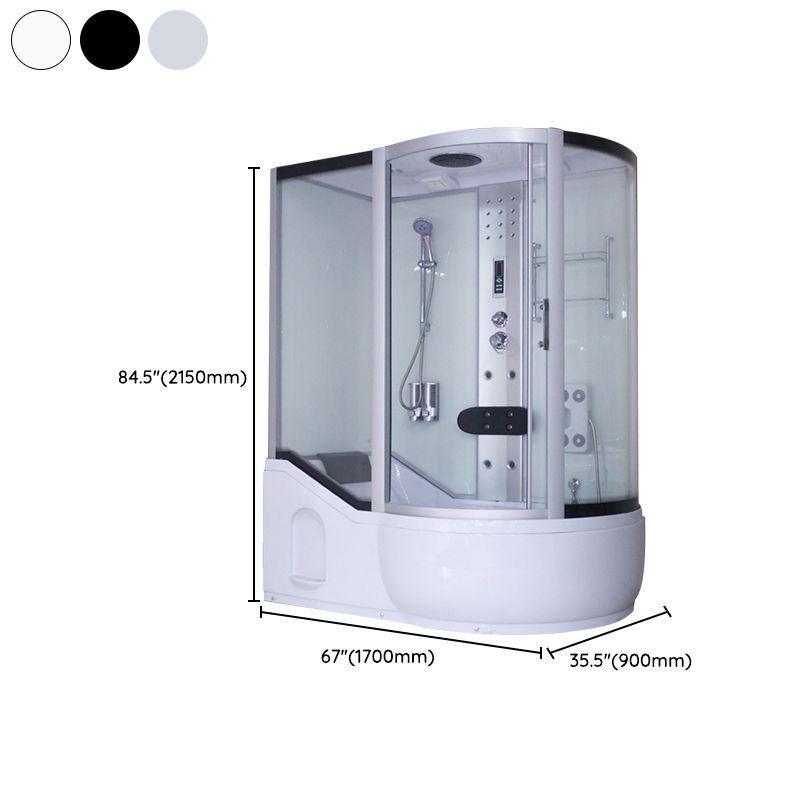 Round Tempered Glass Shower Enclosure with Base Kit Framed Tub & Shower Kit Clearhalo 'Bathroom Remodel & Bathroom Fixtures' 'Home Improvement' 'home_improvement' 'home_improvement_shower_stalls_enclosures' 'Shower Stalls & Enclosures' 'shower_stalls_enclosures' 'Showers & Bathtubs' 1200x1200_509f7522-fc27-4c47-9a18-3e0ecc3cab16