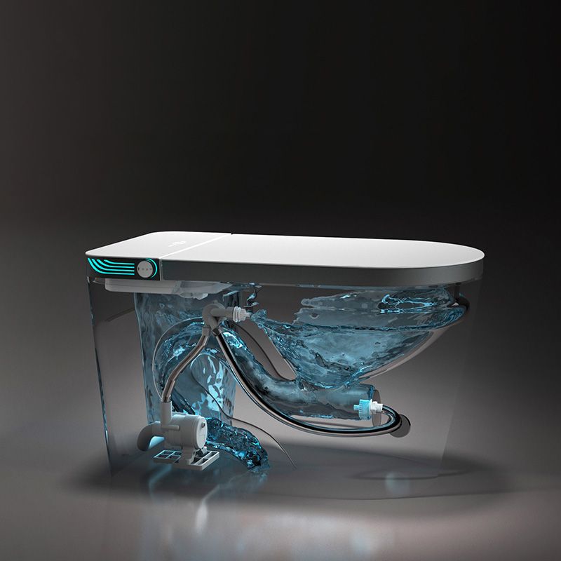 Smart Elongated Floor Standing Bidet in White with Heated Seat Clearhalo 'Bathroom Remodel & Bathroom Fixtures' 'Bidets' 'Home Improvement' 'home_improvement' 'home_improvement_bidets' 'Toilets & Bidets' 1200x1200_50a1365e-c841-48fc-abb3-60116a8add3e