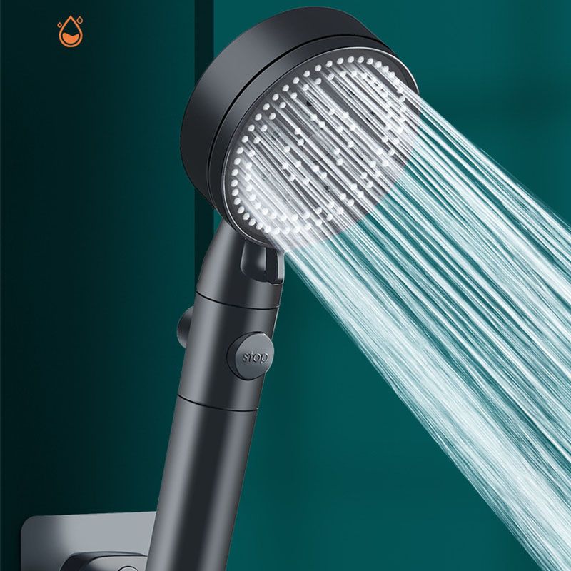 Metal Black Shower Head Self-Cleaning Standard Round Handheld Shower Heads Clearhalo 'Bathroom Remodel & Bathroom Fixtures' 'Home Improvement' 'home_improvement' 'home_improvement_shower_heads' 'Shower Heads' 'shower_heads' 'Showers & Bathtubs Plumbing' 'Showers & Bathtubs' 1200x1200_50a8ce97-522c-4b98-8a00-95e060af8936