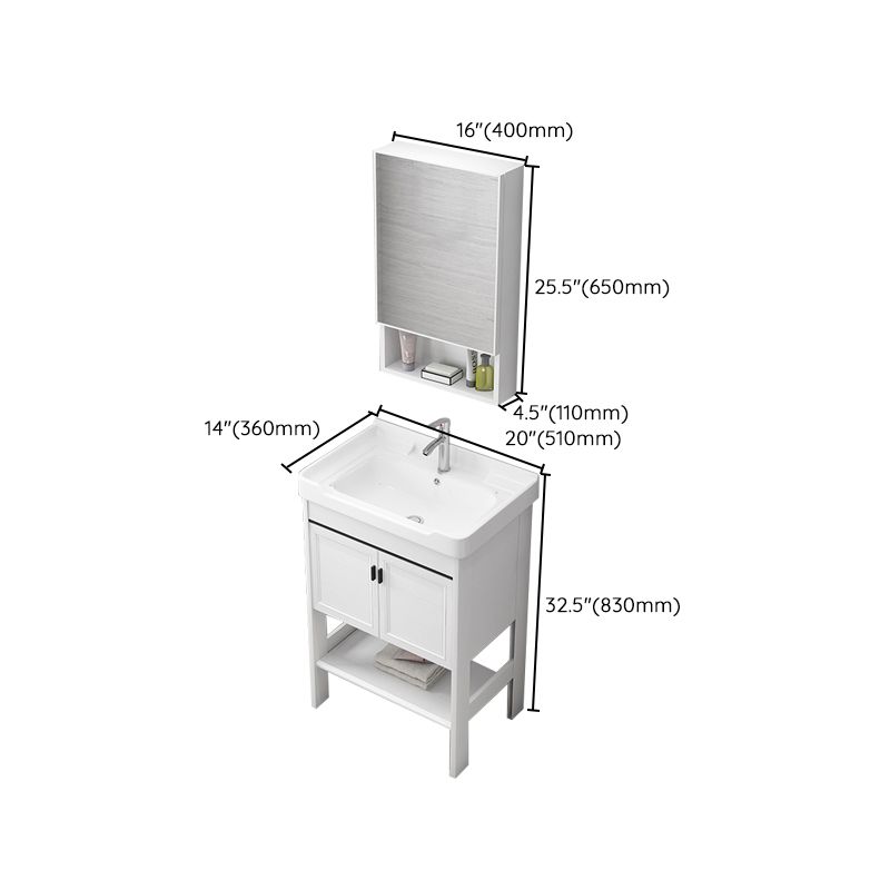 Freestanding Bathroom Sink Vanity Glam Single-Sink Bathroom Vanity Clearhalo 'Bathroom Remodel & Bathroom Fixtures' 'Bathroom Vanities' 'bathroom_vanities' 'Home Improvement' 'home_improvement' 'home_improvement_bathroom_vanities' 1200x1200_50ac281f-4163-4cb4-b3d8-077c94712b67