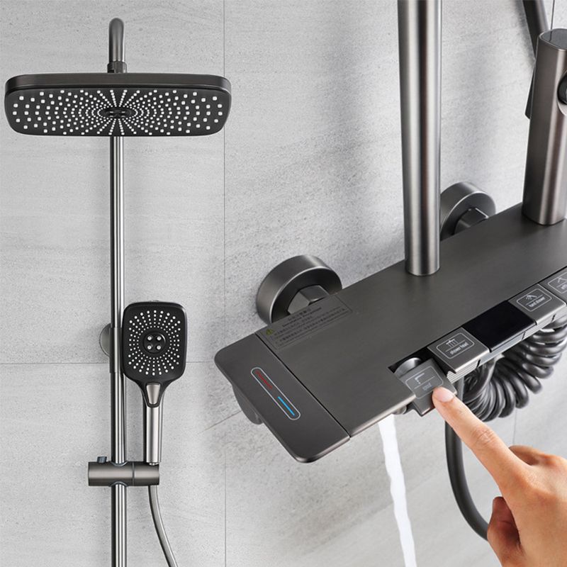 Modern Shower Trim Brass Temperature Control Adjustable Shower Head Shower Set Clearhalo 'Bathroom Remodel & Bathroom Fixtures' 'Home Improvement' 'home_improvement' 'home_improvement_shower_faucets' 'Shower Faucets & Systems' 'shower_faucets' 'Showers & Bathtubs Plumbing' 'Showers & Bathtubs' 1200x1200_50bd1c6b-677f-45f7-baae-a2a18013c7fb