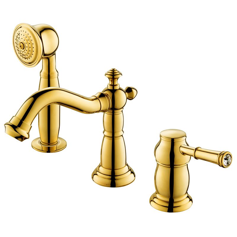 Deck Mounted Roman Tub Faucet Bronze Low Arc Roman Tub Faucet Set Clearhalo 'Bathroom Remodel & Bathroom Fixtures' 'Bathtub Faucets' 'bathtub_faucets' 'Home Improvement' 'home_improvement' 'home_improvement_bathtub_faucets' 1200x1200_50dfdc20-e4bf-4580-b74f-b54b2893a308