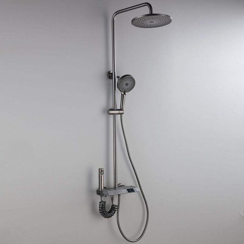 Modern Shower Head Combo Brass Thermostatic Handheld Shower Head Shower Combo Clearhalo 'Bathroom Remodel & Bathroom Fixtures' 'Home Improvement' 'home_improvement' 'home_improvement_shower_faucets' 'Shower Faucets & Systems' 'shower_faucets' 'Showers & Bathtubs Plumbing' 'Showers & Bathtubs' 1200x1200_50ec26f7-bdb1-49ca-8b94-f396a61056b0