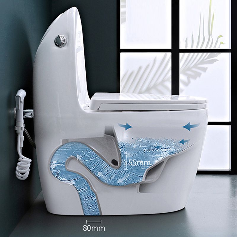 Contemporary 1 Piece Flush Toilet Floor Mounted Urine Toilet (Spray Gun not Included) Clearhalo 'Bathroom Remodel & Bathroom Fixtures' 'Home Improvement' 'home_improvement' 'home_improvement_toilets' 'Toilets & Bidets' 'Toilets' 1200x1200_510b2e16-6f0b-45a9-b00d-7fa5c0206911
