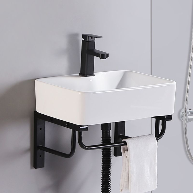 Modern Wall Mount Bathroom Sink Porcelain with Pop-Up Drain and Faucet Vessel Sink Clearhalo 'Bathroom Remodel & Bathroom Fixtures' 'Bathroom Sinks & Faucet Components' 'Bathroom Sinks' 'bathroom_sink' 'Home Improvement' 'home_improvement' 'home_improvement_bathroom_sink' 1200x1200_511ab8eb-f799-41ac-a87d-dad3d393e69e