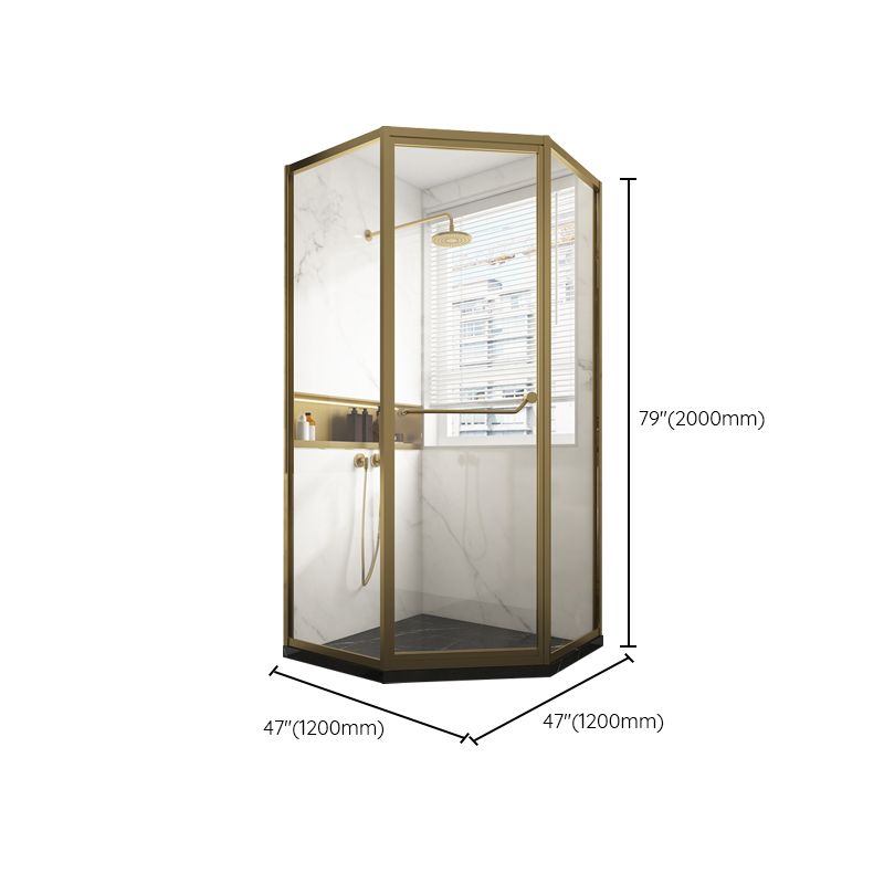 Framed Silver Shower Enclosure Clear Easy Clean Glass Shower Enclosure Clearhalo 'Bathroom Remodel & Bathroom Fixtures' 'Home Improvement' 'home_improvement' 'home_improvement_shower_stalls_enclosures' 'Shower Stalls & Enclosures' 'shower_stalls_enclosures' 'Showers & Bathtubs' 1200x1200_512b0b5d-6854-4b60-ab48-d1660a5cba44