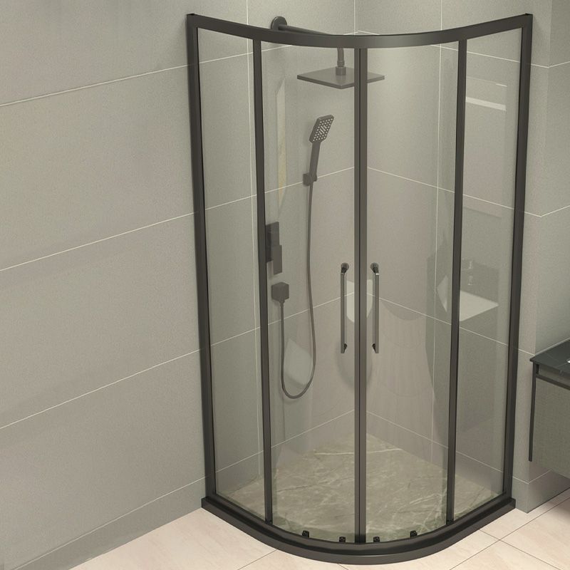 Transparent Shower Bath Door Curved Shower Doors Double Sliding Clearhalo 'Bathroom Remodel & Bathroom Fixtures' 'Home Improvement' 'home_improvement' 'home_improvement_shower_tub_doors' 'Shower and Tub Doors' 'shower_tub_doors' 'Showers & Bathtubs' 1200x1200_5137f081-78b4-498d-b711-f127ad395ec5