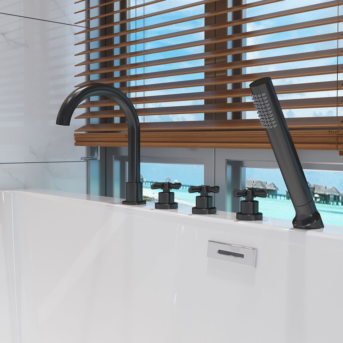 Rectangular Acrylic Modern Bathtub Stand Alone Soaking White Bath Clearhalo 'Bathroom Remodel & Bathroom Fixtures' 'Bathtubs' 'Home Improvement' 'home_improvement' 'home_improvement_bathtubs' 'Showers & Bathtubs' 1200x1200_5152691c-13b5-4026-a7e6-e8d1577366a8