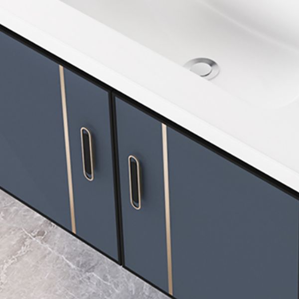 Glam Metal Sink Vanity Wall Mount Single-Sink Bathroom Vanity Clearhalo 'Bathroom Remodel & Bathroom Fixtures' 'Bathroom Vanities' 'bathroom_vanities' 'Home Improvement' 'home_improvement' 'home_improvement_bathroom_vanities' 1200x1200_51629375-e8f0-4e62-8bb1-b20e800585e6