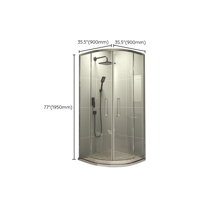 Transparent Shower Bath Door Curved Shower Doors Double Sliding Clearhalo 'Bathroom Remodel & Bathroom Fixtures' 'Home Improvement' 'home_improvement' 'home_improvement_shower_tub_doors' 'Shower and Tub Doors' 'shower_tub_doors' 'Showers & Bathtubs' 1200x1200_516f33a2-8370-4bb6-9c10-8cdad3d2f930