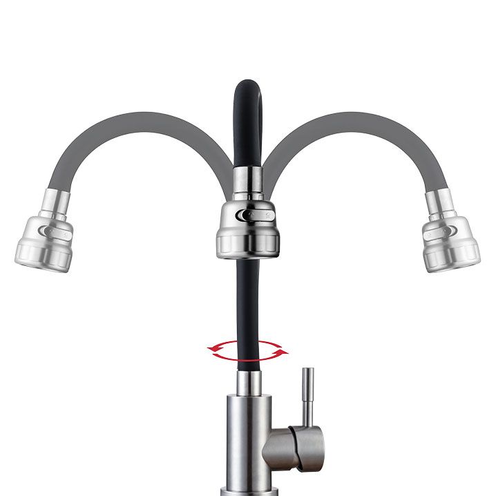 Contemporary Pull down Kitchen Faucet Single Handle 304 Stainless Steel Water Filler Clearhalo 'Home Improvement' 'home_improvement' 'home_improvement_kitchen_faucets' 'Kitchen Faucets' 'Kitchen Remodel & Kitchen Fixtures' 'Kitchen Sinks & Faucet Components' 'kitchen_faucets' 1200x1200_51901f79-b189-4937-9698-6bedb3ea978c