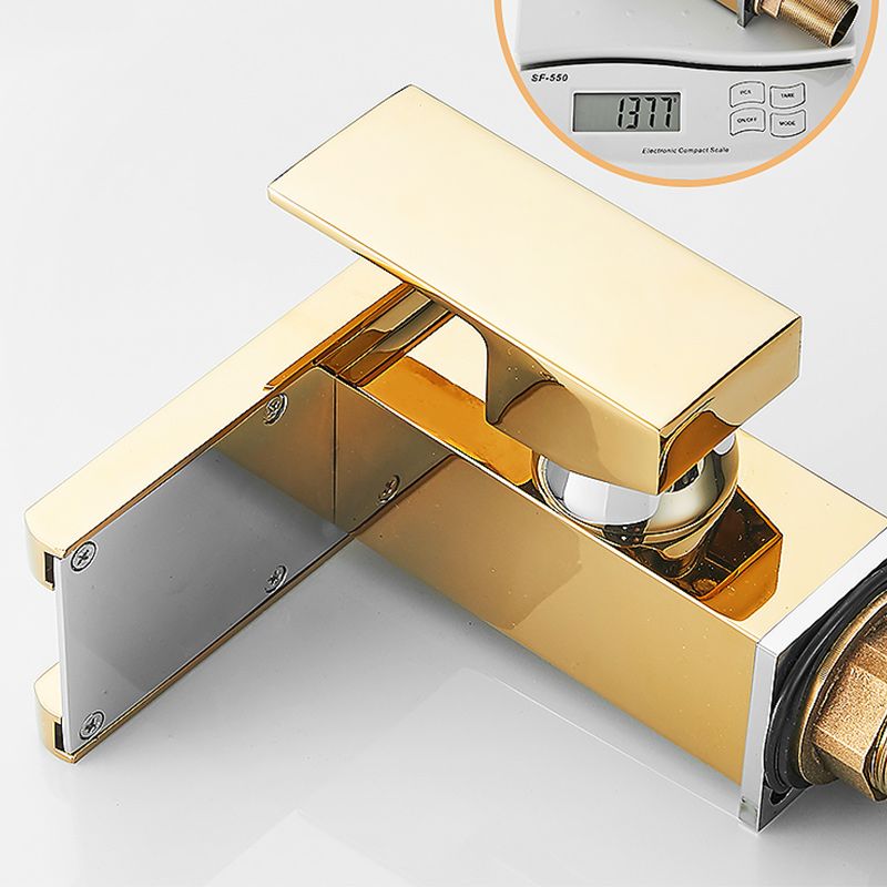 Modern LED Faucet Deck Mounted Waterfall Golden Bathroom Faucet Clearhalo 'Bathroom Remodel & Bathroom Fixtures' 'Bathroom Sink Faucets' 'Bathroom Sinks & Faucet Components' 'bathroom_sink_faucets' 'Home Improvement' 'home_improvement' 'home_improvement_bathroom_sink_faucets' 1200x1200_51a37821-8b99-498a-a925-79022eabbc13