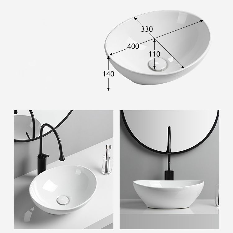 Modern Vessel Lavatory Sink Porcelain Oval with Faucet and Drain Assembly Vessel Sink Clearhalo 'Bathroom Remodel & Bathroom Fixtures' 'Bathroom Sinks & Faucet Components' 'Bathroom Sinks' 'bathroom_sink' 'Home Improvement' 'home_improvement' 'home_improvement_bathroom_sink' 1200x1200_51accd25-c8e1-41dd-8d4b-4140f78f4484