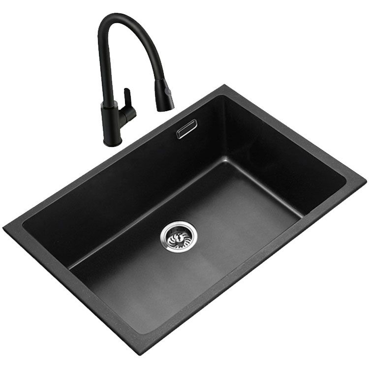 Rectangle Quartz Sink in Black Drop-In Kitchen Sink with Drain Assembly Clearhalo 'Home Improvement' 'home_improvement' 'home_improvement_kitchen_sinks' 'Kitchen Remodel & Kitchen Fixtures' 'Kitchen Sinks & Faucet Components' 'Kitchen Sinks' 'kitchen_sinks' 1200x1200_51bbf69e-07c7-4d7c-bd33-854e532c0729