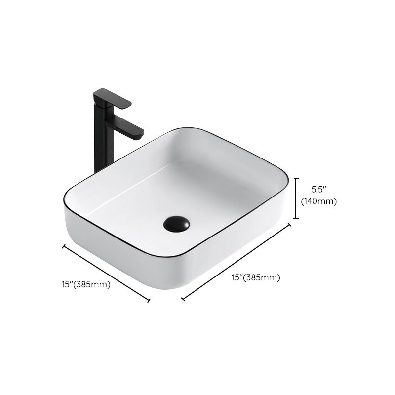 Modern Bathroom Sink Porcelain Pop-Up Drain Rectangular Vessel Sink Clearhalo 'Bathroom Remodel & Bathroom Fixtures' 'Bathroom Sinks & Faucet Components' 'Bathroom Sinks' 'bathroom_sink' 'Home Improvement' 'home_improvement' 'home_improvement_bathroom_sink' 1200x1200_51c92346-0fab-4a1c-a41c-d960b3b06338
