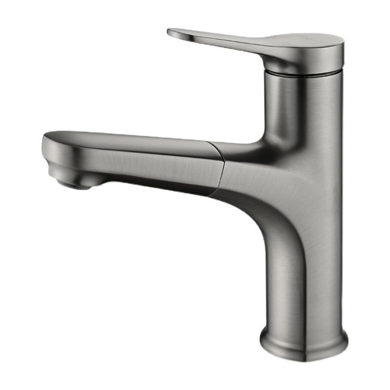 Circular Modern Basin Faucet Pull-Out Single Hole Vanity Sink Faucet Clearhalo 'Bathroom Remodel & Bathroom Fixtures' 'Bathroom Sink Faucets' 'Bathroom Sinks & Faucet Components' 'bathroom_sink_faucets' 'Home Improvement' 'home_improvement' 'home_improvement_bathroom_sink_faucets' 1200x1200_51dec9be-8bf2-49ff-84f1-7612fa016702