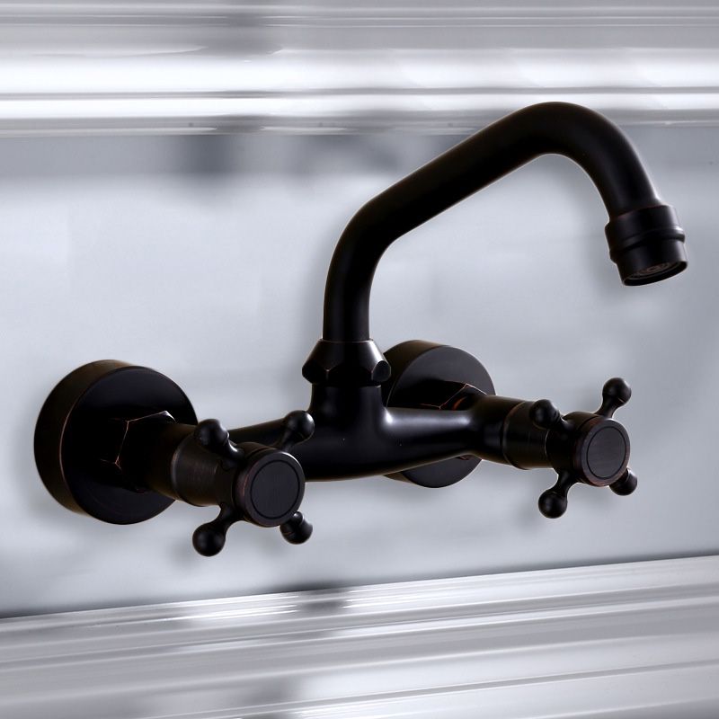 Black Wall Mounted Bathroom Faucet American Classic Widespread Sink Faucet Clearhalo 'Bathroom Remodel & Bathroom Fixtures' 'Bathroom Sink Faucets' 'Bathroom Sinks & Faucet Components' 'bathroom_sink_faucets' 'Home Improvement' 'home_improvement' 'home_improvement_bathroom_sink_faucets' 1200x1200_51eb332f-5e47-4544-bd51-680f2dc18f6a