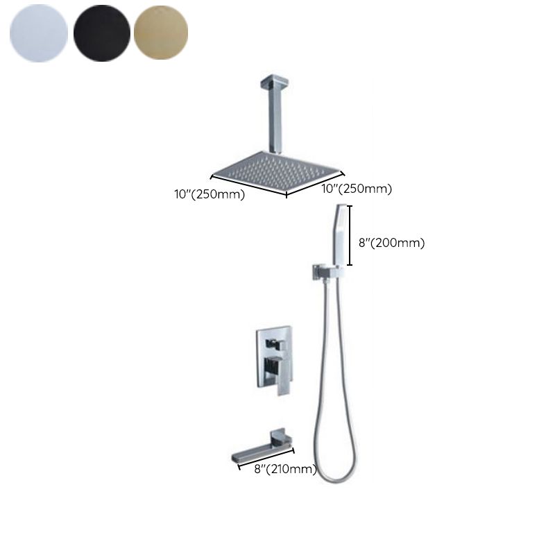 Modern Shower Head Combo Brass Temperature Control Ceiling Mounted Shower Faucet Clearhalo 'Bathroom Remodel & Bathroom Fixtures' 'Home Improvement' 'home_improvement' 'home_improvement_shower_faucets' 'Shower Faucets & Systems' 'shower_faucets' 'Showers & Bathtubs Plumbing' 'Showers & Bathtubs' 1200x1200_51ed6c5d-9d42-4b20-9a1d-8bef337fe81b