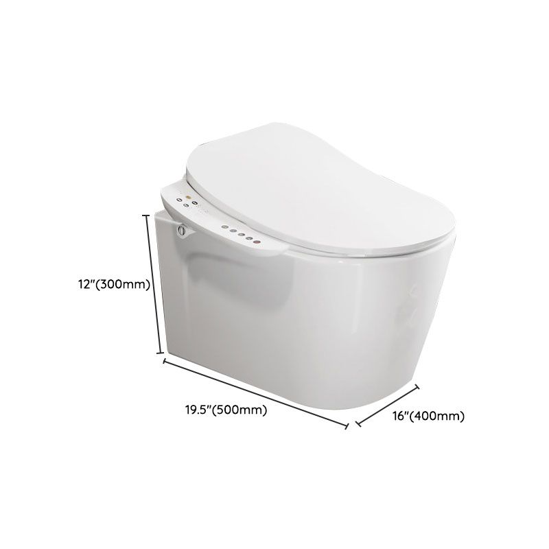 Electronic Elongated Toilet Vitreous China Wall Mounted Bidet Soft Closing Seat Clearhalo 'Bathroom Remodel & Bathroom Fixtures' 'Bidets' 'Home Improvement' 'home_improvement' 'home_improvement_bidets' 'Toilets & Bidets' 1200x1200_51eeab99-1ca6-45a3-b98e-c9cd42baab24