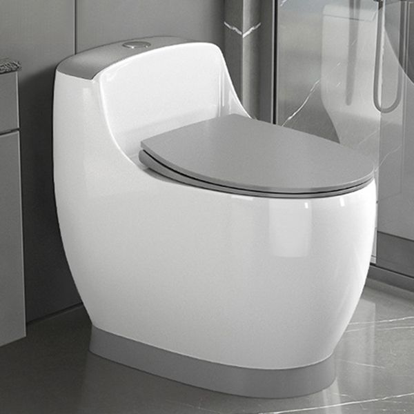 Modern Floor Mount Toilet Bowl Siphon Jet Toilet with Seat for Bathroom Clearhalo 'Bathroom Remodel & Bathroom Fixtures' 'Home Improvement' 'home_improvement' 'home_improvement_toilets' 'Toilets & Bidets' 'Toilets' 1200x1200_51f1363d-4520-4e59-bd30-d1f78e1049db