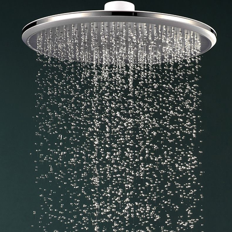White Metal Shower Head Combo Modern Round Fixed Shower Head for Bathroom Clearhalo 'Bathroom Remodel & Bathroom Fixtures' 'Home Improvement' 'home_improvement' 'home_improvement_shower_heads' 'Shower Heads' 'shower_heads' 'Showers & Bathtubs Plumbing' 'Showers & Bathtubs' 1200x1200_521164c6-fc61-4851-a89d-780d31300763