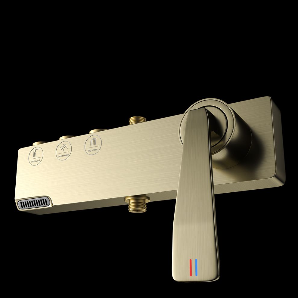 Shower System Trim Lever Hand Square Massage Jet Shower Combo Clearhalo 'Bathroom Remodel & Bathroom Fixtures' 'Home Improvement' 'home_improvement' 'home_improvement_shower_faucets' 'Shower Faucets & Systems' 'shower_faucets' 'Showers & Bathtubs Plumbing' 'Showers & Bathtubs' 1200x1200_5216c1a5-05e8-4271-ae34-8d55b10b639f