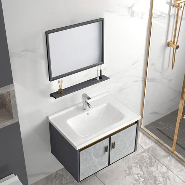 Vanity Sink Rectangular Ceramic Sink Drawer Storage Shelf Vanity Sink Clearhalo 'Bathroom Remodel & Bathroom Fixtures' 'Bathroom Vanities' 'bathroom_vanities' 'Home Improvement' 'home_improvement' 'home_improvement_bathroom_vanities' 1200x1200_521bf435-a8b5-449b-a309-d0bb6a23d5b1