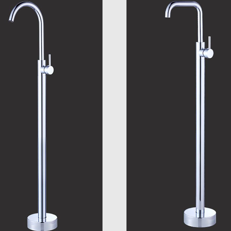 Contemporary Bathroom Faucet Floor Mounted Copper One Handle Freestanding Tub Filler Trim Clearhalo 'Bathroom Remodel & Bathroom Fixtures' 'Bathtub Faucets' 'bathtub_faucets' 'Home Improvement' 'home_improvement' 'home_improvement_bathtub_faucets' 1200x1200_5223f928-bdf2-48ef-a86f-e8f89e8ae9c5