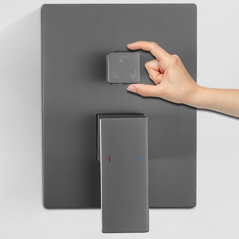 Modern Shower Head Combo Brass Ceiling Mounted Adjustable Spray Pattern Shower Combo Clearhalo 'Bathroom Remodel & Bathroom Fixtures' 'Home Improvement' 'home_improvement' 'home_improvement_shower_faucets' 'Shower Faucets & Systems' 'shower_faucets' 'Showers & Bathtubs Plumbing' 'Showers & Bathtubs' 1200x1200_52265b45-3961-4cea-bc6e-130a045e80de