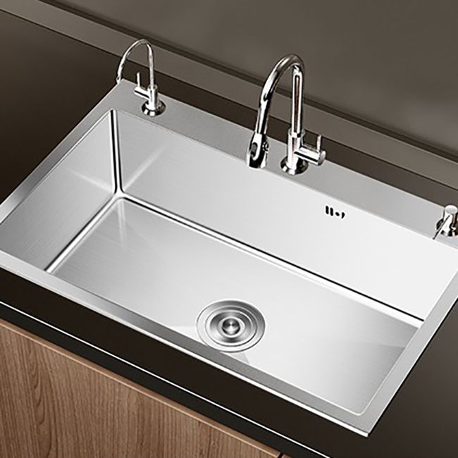Contemporary Style Kitchen Sink Stainless Steel Non-slip Kitchen Sink Clearhalo 'Home Improvement' 'home_improvement' 'home_improvement_kitchen_sinks' 'Kitchen Remodel & Kitchen Fixtures' 'Kitchen Sinks & Faucet Components' 'Kitchen Sinks' 'kitchen_sinks' 1200x1200_525841de-daac-4a4b-819f-791d7db4c4ad