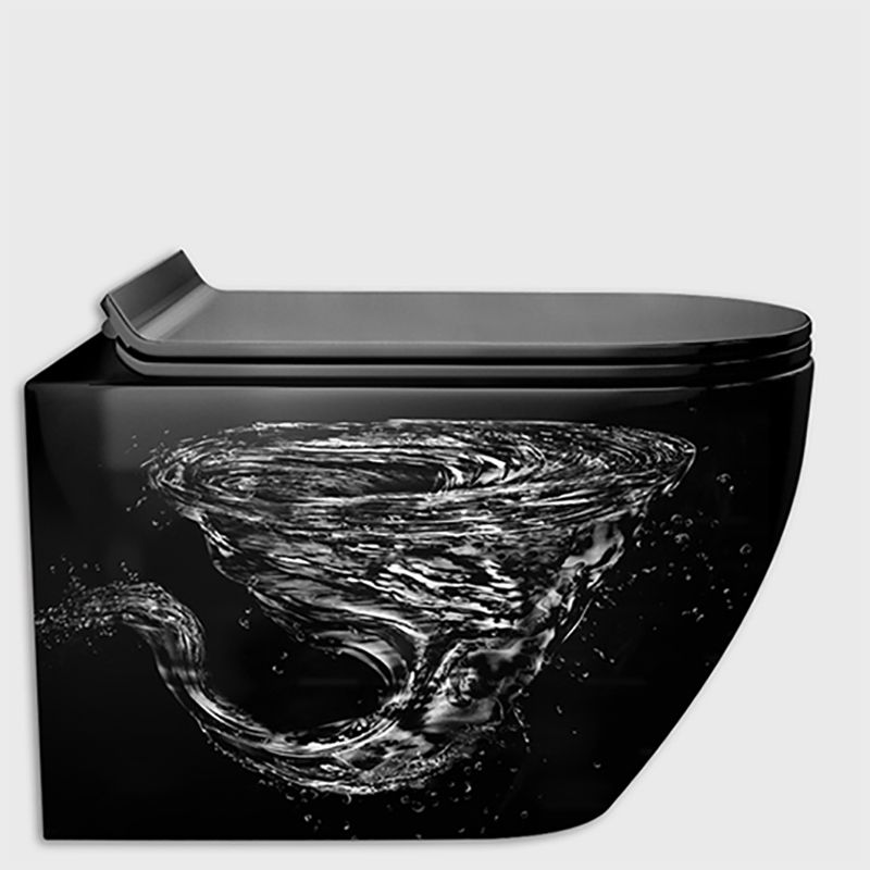 Contemporary Wall Hung Toilet Set Elongated Gloss Finish Ceramic Wall Mounted Bidet Clearhalo 'Bathroom Remodel & Bathroom Fixtures' 'Bidets' 'Home Improvement' 'home_improvement' 'home_improvement_bidets' 'Toilets & Bidets' 1200x1200_5268ea48-a275-46b9-b78d-0c11a42e83fb