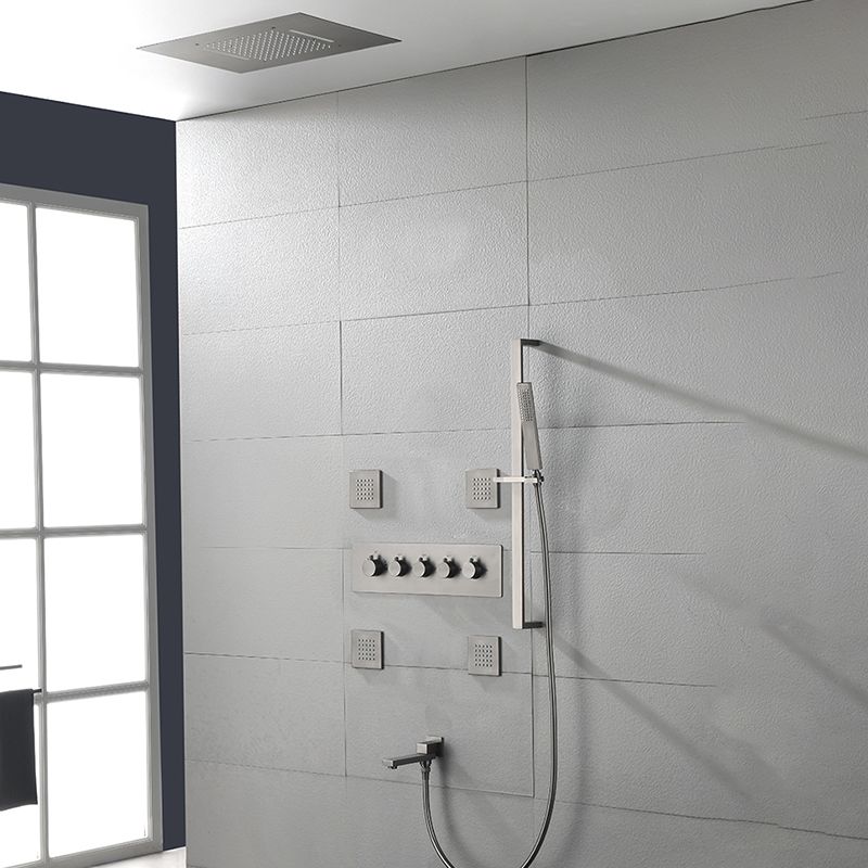 Ceiling Mounted Square Metal Shower Faucet Massage Shower System Clearhalo 'Bathroom Remodel & Bathroom Fixtures' 'Home Improvement' 'home_improvement' 'home_improvement_shower_faucets' 'Shower Faucets & Systems' 'shower_faucets' 'Showers & Bathtubs Plumbing' 'Showers & Bathtubs' 1200x1200_526b344a-0c2b-4903-a2f5-6f5c40293e73
