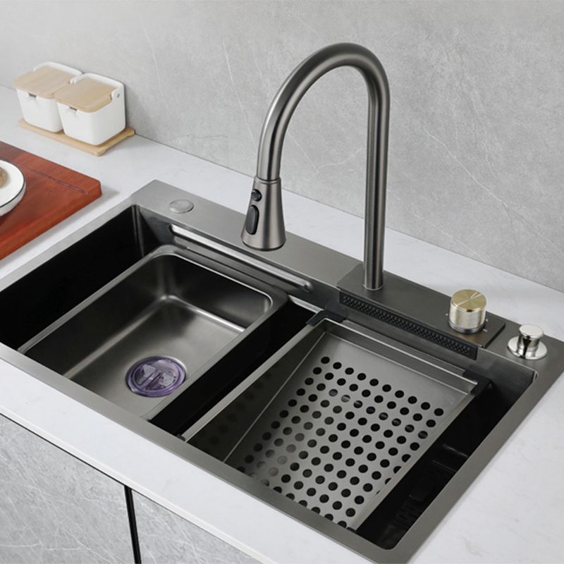 Contemporary Kitchen Sink Stainless Steel Friction Resistant Kitchen Sink with Faucet Clearhalo 'Home Improvement' 'home_improvement' 'home_improvement_kitchen_sinks' 'Kitchen Remodel & Kitchen Fixtures' 'Kitchen Sinks & Faucet Components' 'Kitchen Sinks' 'kitchen_sinks' 1200x1200_52804e9a-28e0-4c18-9ba9-fa2b6d31bd2f