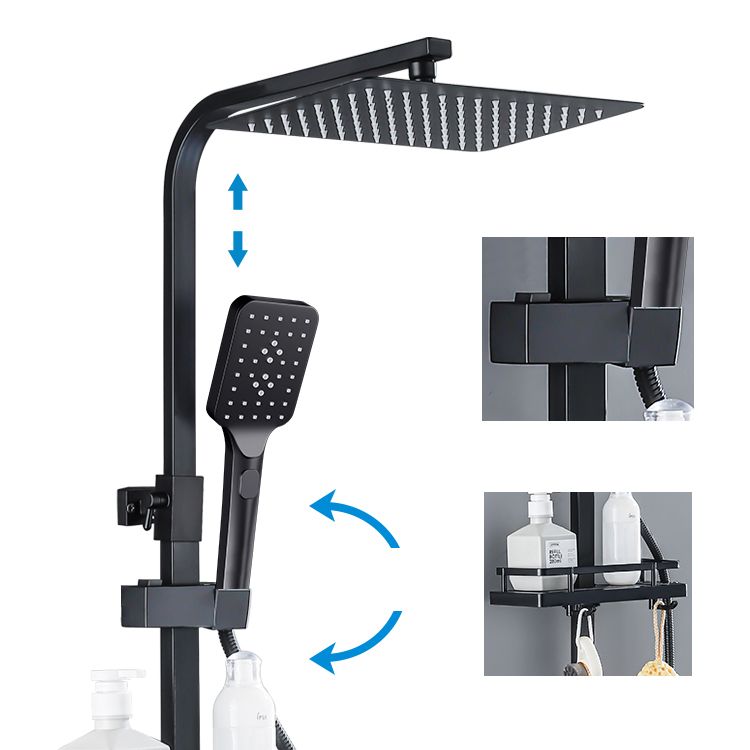 Modern Shower System Rectangle Spot Resist Handle Lever Wall Mounted Shower System Clearhalo 'Bathroom Remodel & Bathroom Fixtures' 'Home Improvement' 'home_improvement' 'home_improvement_shower_faucets' 'Shower Faucets & Systems' 'shower_faucets' 'Showers & Bathtubs Plumbing' 'Showers & Bathtubs' 1200x1200_52808aa2-5e7f-406f-86c8-334c23bb9c16