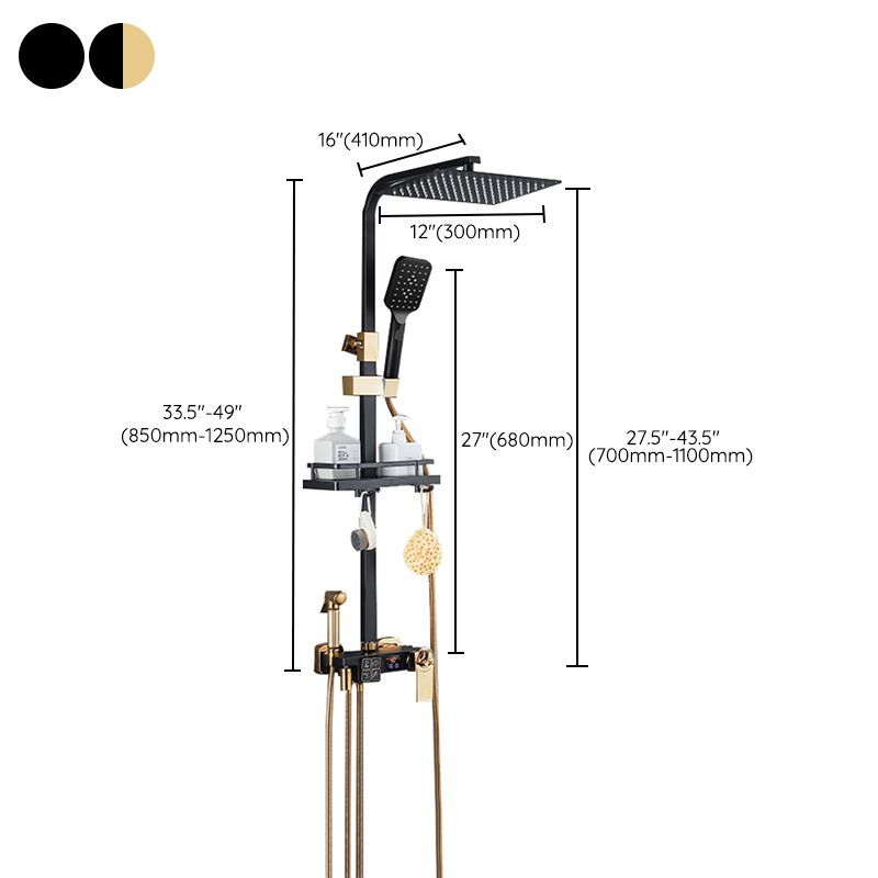 Modern Style Shower System Handle Lever Wall Mounted Copper Shower System Clearhalo 'Bathroom Remodel & Bathroom Fixtures' 'Home Improvement' 'home_improvement' 'home_improvement_shower_faucets' 'Shower Faucets & Systems' 'shower_faucets' 'Showers & Bathtubs Plumbing' 'Showers & Bathtubs' 1200x1200_52aadaec-ce42-42c0-8357-323de573292f