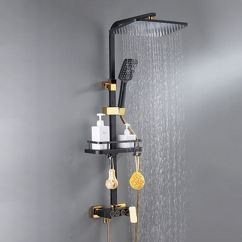 Modern Style Shower System Wall Mounted Spot Resist Shower System with Hand Shower Clearhalo 'Bathroom Remodel & Bathroom Fixtures' 'Home Improvement' 'home_improvement' 'home_improvement_shower_faucets' 'Shower Faucets & Systems' 'shower_faucets' 'Showers & Bathtubs Plumbing' 'Showers & Bathtubs' 1200x1200_52b86259-e2ac-4d9a-b227-75deb09e9769