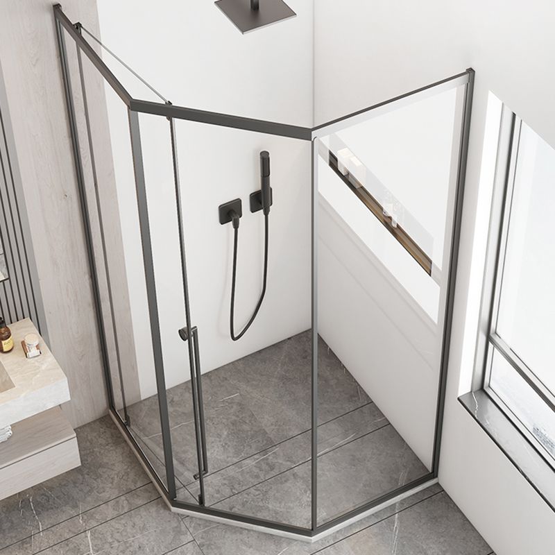 Framed Single Sliding Shower Doors Transparent Shower Bath Door Clearhalo 'Bathroom Remodel & Bathroom Fixtures' 'Home Improvement' 'home_improvement' 'home_improvement_shower_tub_doors' 'Shower and Tub Doors' 'shower_tub_doors' 'Showers & Bathtubs' 1200x1200_52baaf14-0925-448f-bbbd-3d1c084e8afa
