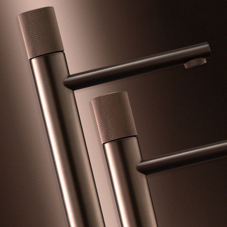 Modern Brass Bathroom Sink Faucet Circular Knob Handle Sink Faucet Clearhalo 'Bathroom Remodel & Bathroom Fixtures' 'Bathroom Sink Faucets' 'Bathroom Sinks & Faucet Components' 'bathroom_sink_faucets' 'Home Improvement' 'home_improvement' 'home_improvement_bathroom_sink_faucets' 1200x1200_52c67ac1-4715-40b4-8999-548c090a22eb