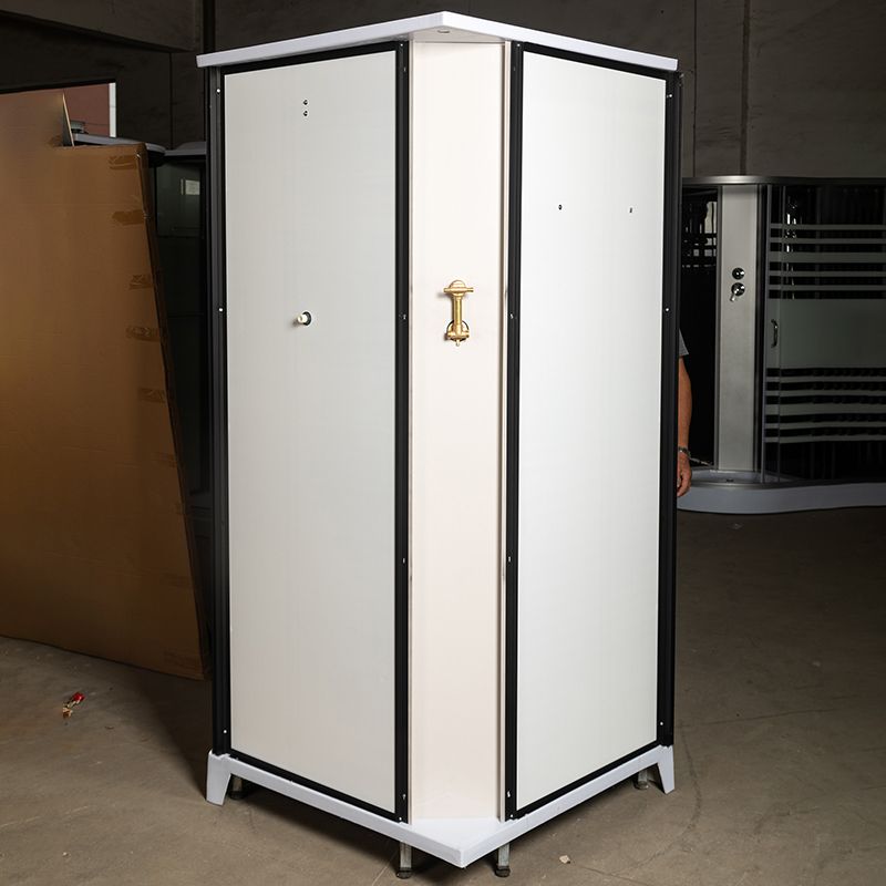 Rounded Shower Stall Double Sliding Shower Stall with Rain Shower Clearhalo 'Bathroom Remodel & Bathroom Fixtures' 'Home Improvement' 'home_improvement' 'home_improvement_shower_stalls_enclosures' 'Shower Stalls & Enclosures' 'shower_stalls_enclosures' 'Showers & Bathtubs' 1200x1200_52c8b53a-7299-499a-ab56-b70312665b02