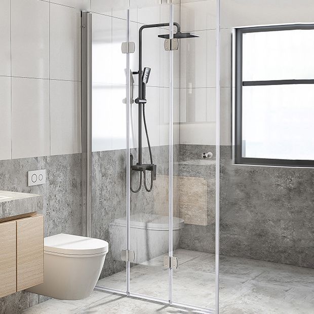 Folding Shower Screen Semi Frameless Tempered Glass Shower Screen Clearhalo 'Bathroom Remodel & Bathroom Fixtures' 'Home Improvement' 'home_improvement' 'home_improvement_shower_tub_doors' 'Shower and Tub Doors' 'shower_tub_doors' 'Showers & Bathtubs' 1200x1200_52d1a831-f508-4ca5-b6be-c5da6c40b0f4