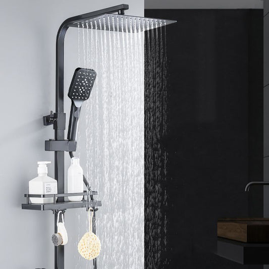 Modern Style Shower System Handle Lever Wall Mounted Copper Shower System Clearhalo 'Bathroom Remodel & Bathroom Fixtures' 'Home Improvement' 'home_improvement' 'home_improvement_shower_faucets' 'Shower Faucets & Systems' 'shower_faucets' 'Showers & Bathtubs Plumbing' 'Showers & Bathtubs' 1200x1200_52fdf86f-b3b2-41d4-802e-428f8ce76194