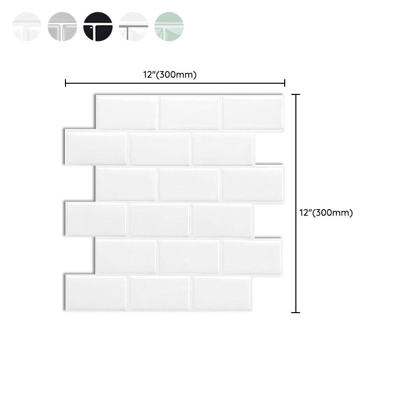 Subway Tile Wallpaper Plastic Waterproof Peel & Stick Subway Tile Clearhalo 'Flooring 'Home Improvement' 'home_improvement' 'home_improvement_peel_stick_blacksplash' 'Peel & Stick Backsplash Tile' 'peel_stick_blacksplash' 'Walls & Ceilings' Walls and Ceiling' 1200x1200_531adfe9-b59c-4d2d-801e-d216a5f6e735