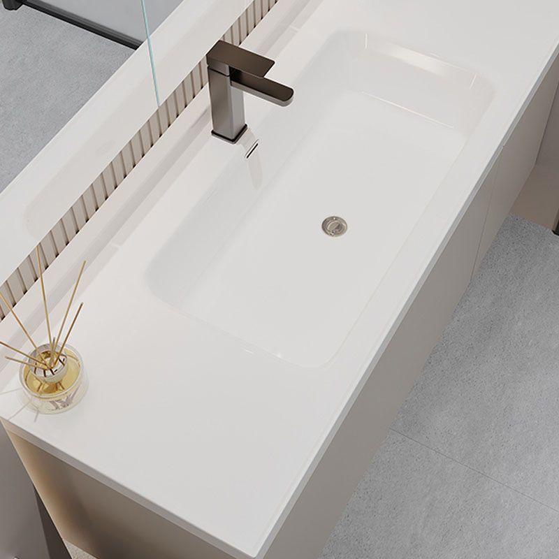 Single Sink Bathroom Vanity Set Overflow Wood Frame Wall Mounted with Drawer Clearhalo 'Bathroom Remodel & Bathroom Fixtures' 'Bathroom Vanities' 'bathroom_vanities' 'Home Improvement' 'home_improvement' 'home_improvement_bathroom_vanities' 1200x1200_531d715d-544b-43b7-b5b9-b070f76c3a05