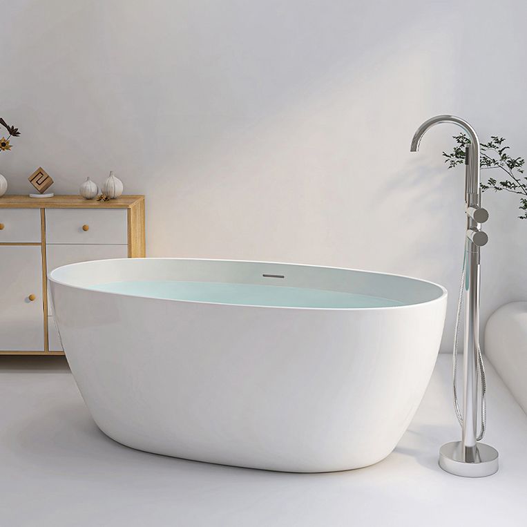 Antique Finish Stand Alone Bath Soaking Modern Oval Bath Tub Clearhalo 'Bathroom Remodel & Bathroom Fixtures' 'Bathtubs' 'Home Improvement' 'home_improvement' 'home_improvement_bathtubs' 'Showers & Bathtubs' 1200x1200_531fa3b1-7456-4060-89d3-821dc292295c