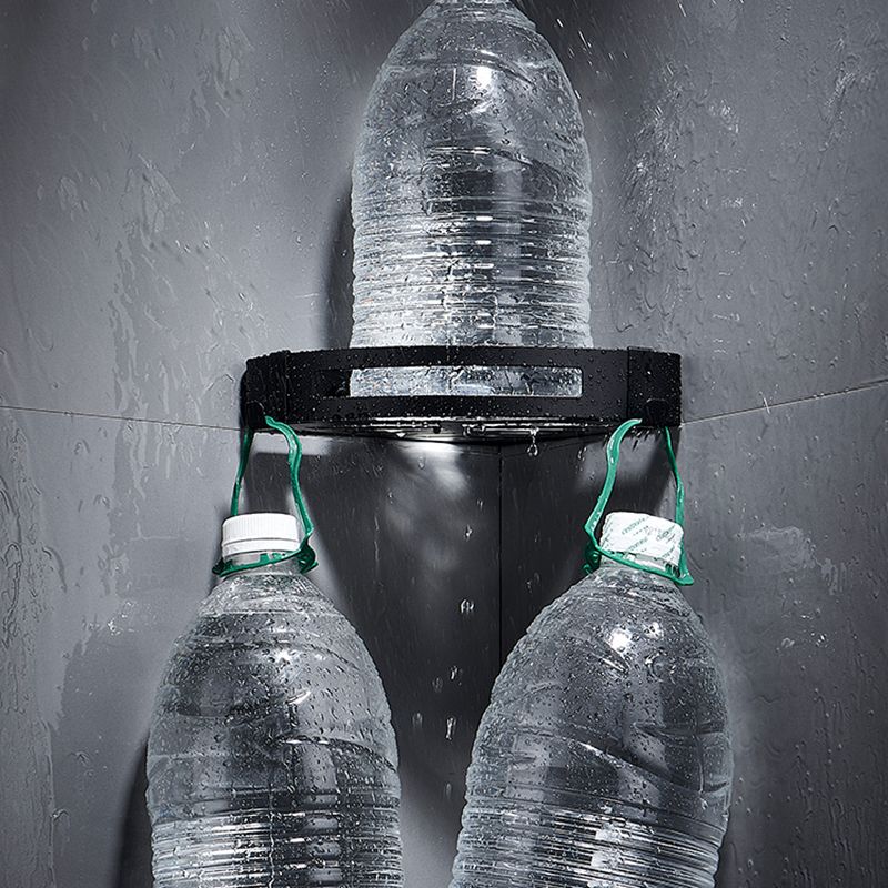 Black Bathroom Set Modern 1/2/3 - Piece Anti-rust Bath Shelf Clearhalo 'Bathroom Hardware Sets' 'Bathroom Hardware' 'Bathroom Remodel & Bathroom Fixtures' 'bathroom_hardware_sets' 'Home Improvement' 'home_improvement' 'home_improvement_bathroom_hardware_sets' 1200x1200_53487c23-3d48-4148-b9a1-336c84c20b0e