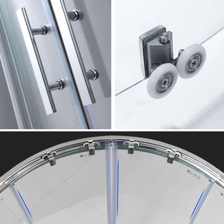 Framed Tempered Shower Bath Door Double Sliding Shower Doors Clearhalo 'Bathroom Remodel & Bathroom Fixtures' 'Home Improvement' 'home_improvement' 'home_improvement_shower_tub_doors' 'Shower and Tub Doors' 'shower_tub_doors' 'Showers & Bathtubs' 1200x1200_53590ad9-46e0-4ca5-9be8-4e9f158ac286