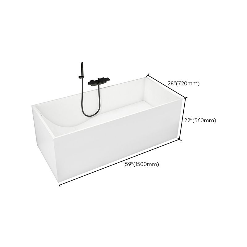 Soaking Rectangular Bathtub Antique Finish Back to Wall Bath Tub Clearhalo 'Bathroom Remodel & Bathroom Fixtures' 'Bathtubs' 'Home Improvement' 'home_improvement' 'home_improvement_bathtubs' 'Showers & Bathtubs' 1200x1200_539d2b23-53f9-4847-b746-427c11eaf278