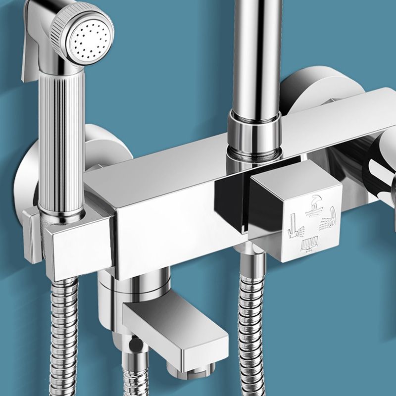 Modern Shower System Handle Lever Wall Mounted Spot Resist Copper Shower System Clearhalo 'Bathroom Remodel & Bathroom Fixtures' 'Home Improvement' 'home_improvement' 'home_improvement_shower_faucets' 'Shower Faucets & Systems' 'shower_faucets' 'Showers & Bathtubs Plumbing' 'Showers & Bathtubs' 1200x1200_53a3ec48-4b18-4fd6-a491-151651165288