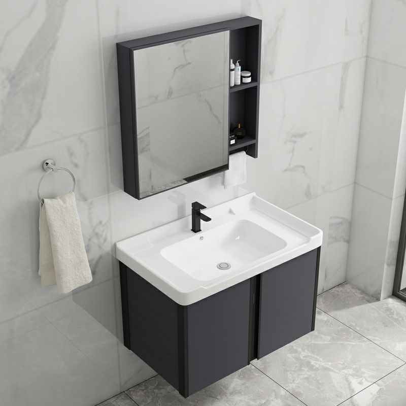 Wall Mount Modern Single-Sink Open Console with Sink Set with Soft Close Door Clearhalo 'Bathroom Remodel & Bathroom Fixtures' 'Bathroom Vanities' 'bathroom_vanities' 'Home Improvement' 'home_improvement' 'home_improvement_bathroom_vanities' 1200x1200_53bfe22f-44b4-44e4-95ef-5b88ffadcfaf