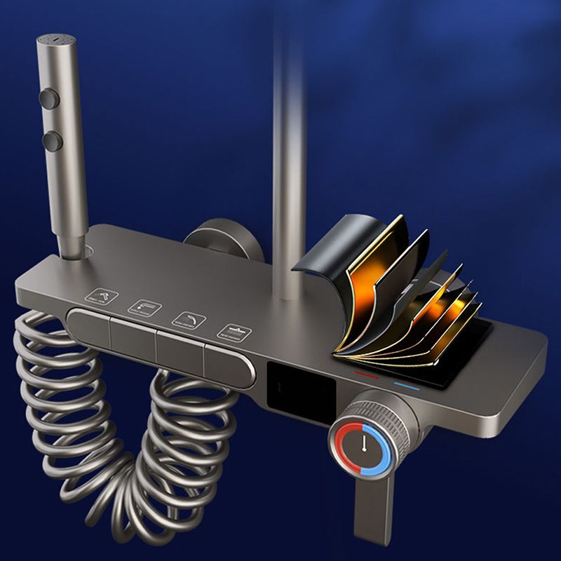 Modern Wall Mount Shower Trim Adjustable Spray Pattern Shower Head Combo Clearhalo 'Bathroom Remodel & Bathroom Fixtures' 'Home Improvement' 'home_improvement' 'home_improvement_shower_faucets' 'Shower Faucets & Systems' 'shower_faucets' 'Showers & Bathtubs Plumbing' 'Showers & Bathtubs' 1200x1200_53cd6cd4-668b-43cd-960d-7dca8646f160